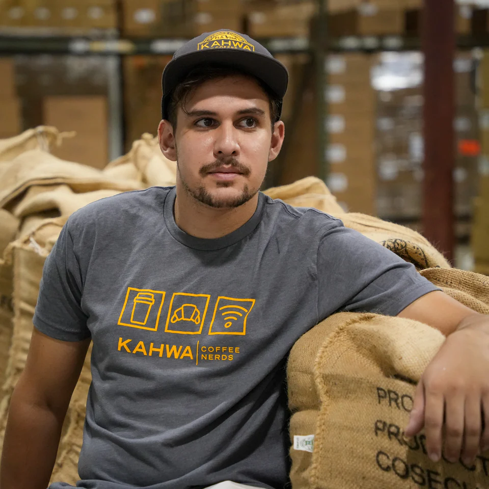 Kahwa Unisex Grey Coffee Nerd T-Shirt - Image 2